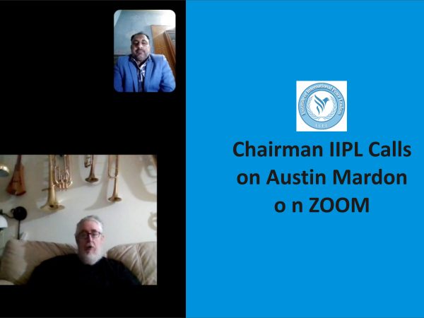 Chairman Institute of International Peace Leaders Calls On Dr. Austin Mardon on Zoom